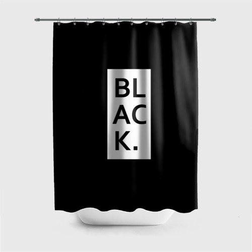 Штора 3D для ванной black Фото 01 Штора 3D для ванной black Фото 01