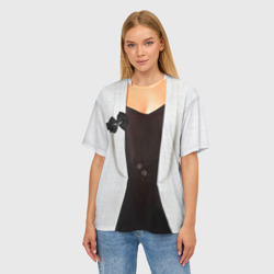 Женская футболка oversize 3D Пиджак - фото 2