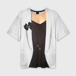 Женская футболка oversize 3D Пиджак