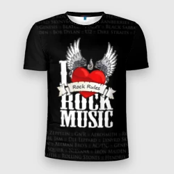 Мужская футболка 3D Slim Rock Rules