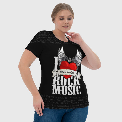 Женская футболка 3D Rock Rules - фото 6