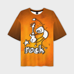 Мужская футболка oversize 3D Rock