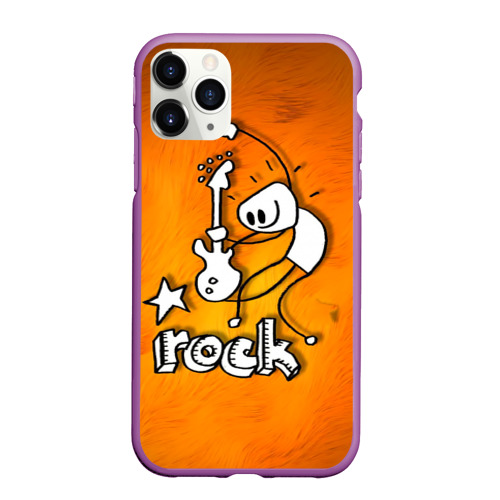 Чехол для iPhone 11 Pro Max матовый Rock, цвет фиолетовый