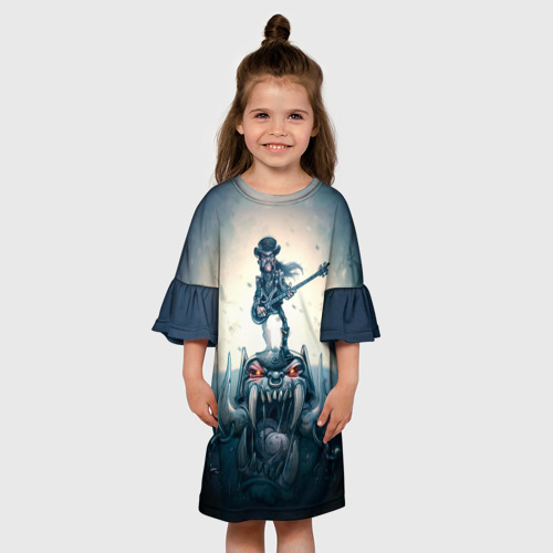 Детское платье 3D Моторхэд, цвет 3D печать - фото 4