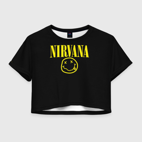 Женская футболка Crop-top 3D Nirvana