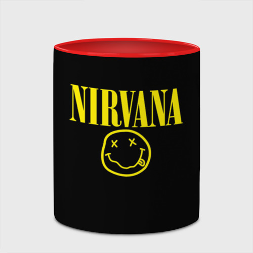 Кружка с полной запечаткой Nirvana, цвет белый + красный - фото 4