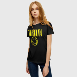 Женская футболка 3D Nirvana - фото 2