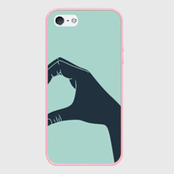 Чехол для iPhone 5/5S матовый Половинка сердца