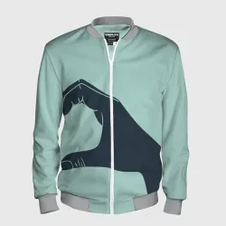 Мужской бомбер 3D Половинка сердца