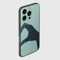 Чехол для iPhone 16 Pro силиконовый с защитой камеры Половинка сердца - фото 2