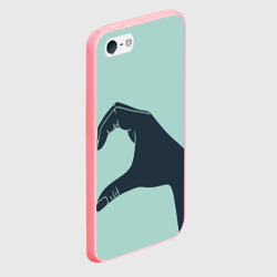 Чехол для iPhone 5/5S матовый Половинка сердца - фото 2