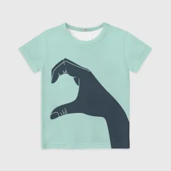 Детская футболка 3D Половинка сердца