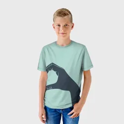 Детская футболка 3D Половинка сердца - фото 2