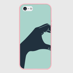 Чехол для iPhone 5/5S матовый Половинка сердца