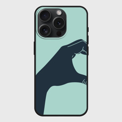 Чехол силиконовый для Apple iPhone 15 Pro Мax матовый Половинка сердца