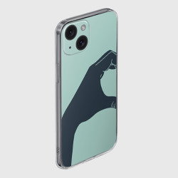 Чехол для iPhone 15 силиконовый с защитой камеры Половинка сердца - фото 2