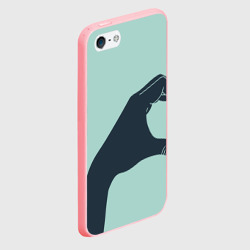 Чехол для iPhone 5/5S матовый Половинка сердца - фото 2