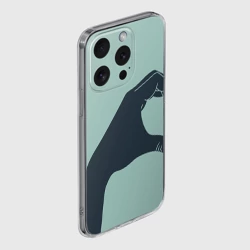 Чехол для iPhone 15 Pro силиконовый с защитой камеры Половинка сердца - фото 2