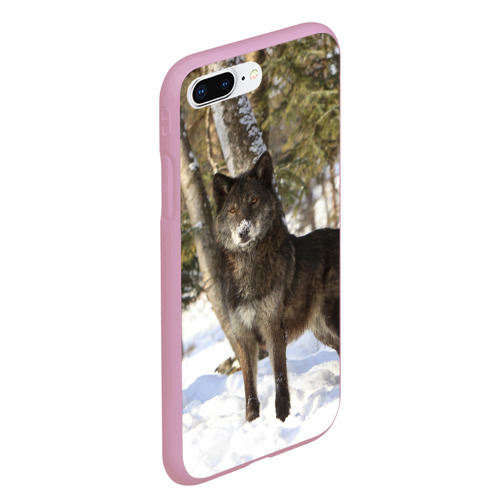 Чехол для iPhone 7Plus/8 Plus матовый Король леса, цвет розовый - фото 3