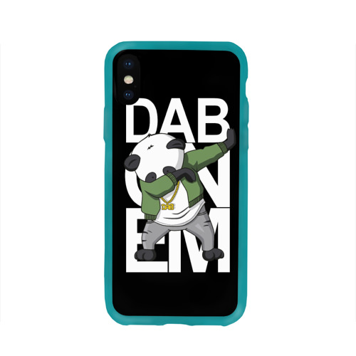 Чехол для Apple iPhone X силиконовый глянцевый Panda dab Фото 01 Чехол для Apple iPhone X силиконовый глянцевый Panda dab Фото 01