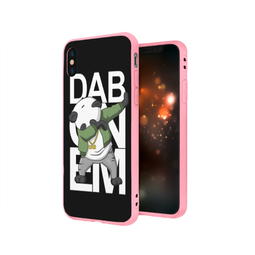 Чехол для iPhone X матовый Panda dab - фото 3