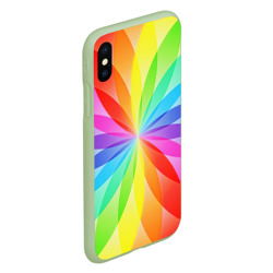 Чехол для iPhone XS Max матовый Радуга - фото 2