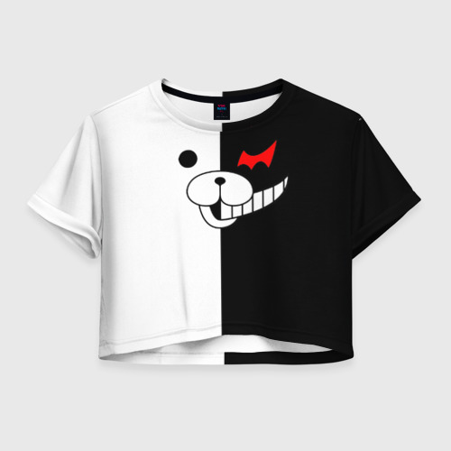 Женская футболка Crop-top 3D Monokuma, цвет 3D печать