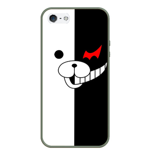 Чехол для iPhone 5/5S матовый Monokuma, цвет темно-зеленый