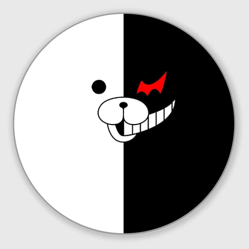 Круглый коврик для мышки Monokuma