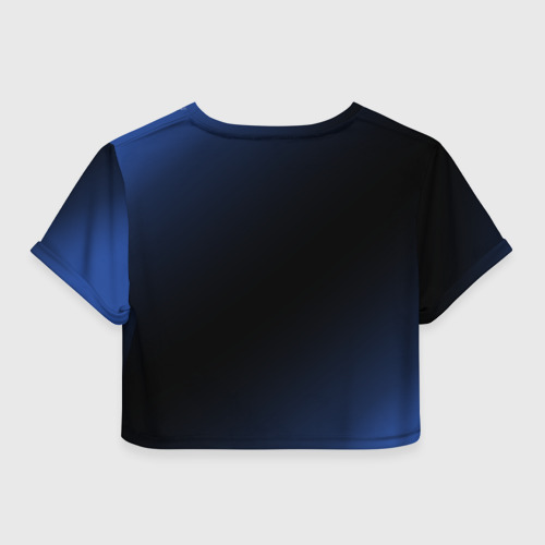 Женская футболка Crop-top 3D FC Barcelonа, цвет 3D печать - фото 2