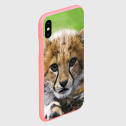Чехол для iPhone XS Max матовый Котёнок гепарда - фото 2