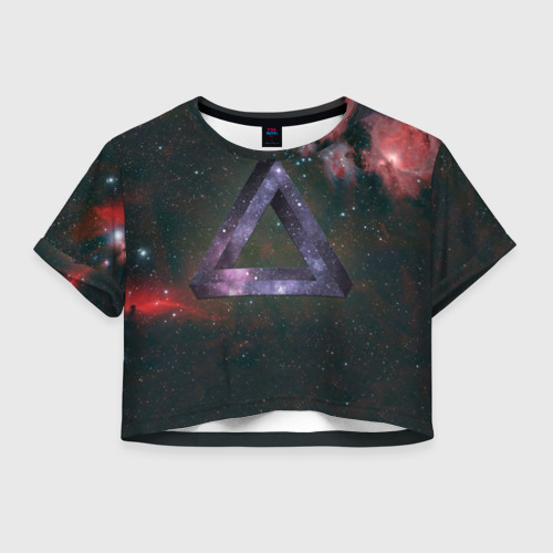 Женская футболка Crop-top 3D Space