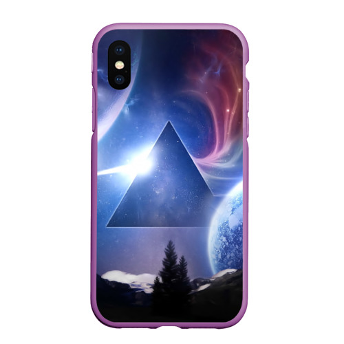 Чехол для iPhone XS Max матовый Space, цвет фиолетовый