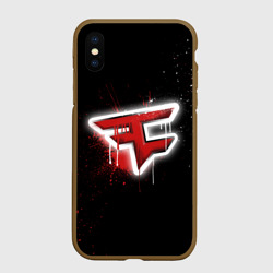 Чехол для iPhone XS Max матовый Cs:go - FaZe clan Black collection