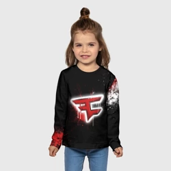 Детский лонгслив 3D Cs:go - FaZe clan Black collection - фото 2