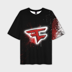 Мужская футболка oversize 3D Cs:go - FaZe clan Black collection