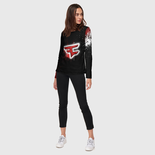 Женский лонгслив 3D Cs:go - FaZe clan Black collection, цвет 3D печать - фото 5