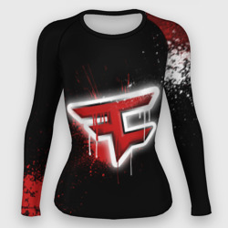 Женский рашгард 3D Cs:go - FaZe clan Black collection