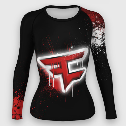 Женский рашгард 3D Cs:go - FaZe clan Black collection, цвет 3D печать