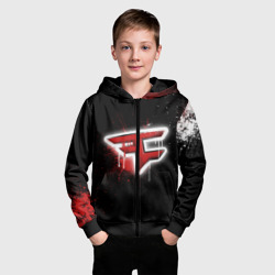 Детская толстовка 3D на молнии Cs:go - FaZe clan Black collection - фото 2