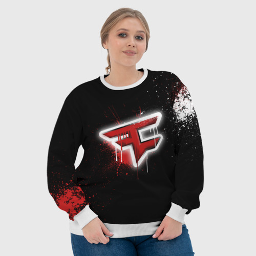 Женский свитшот 3D Cs:go - FaZe clan Black collection, цвет 3D печать - фото 6