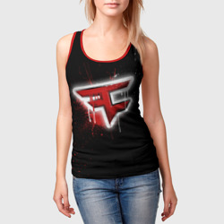 Женская майка 3D Cs:go - FaZe clan Black collection - фото 2
