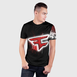 Мужская футболка 3D Slim Cs:go - FaZe clan Black collection - фото 2