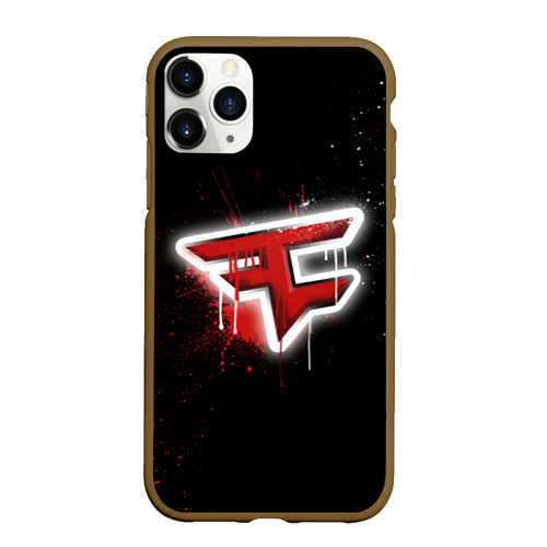 Чехол для iPhone 11 Pro Max матовый Cs:go - FaZe clan Black collection, цвет коричневый