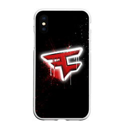 Чехол для iPhone XS Max матовый Cs:go - FaZe clan Black collection