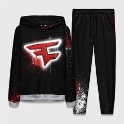 Женский костюм с толстовкой 3D Cs:go - FaZe clan Black collection