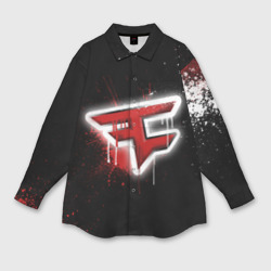 Женская рубашка oversize 3D Cs:go - FaZe clan Black collection