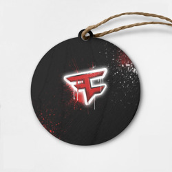 Деревянная игрушка круг Cs:go - FaZe clan Black collection
