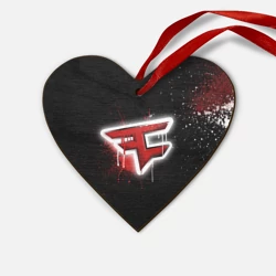 Деревянная игрушка Сердце Cs:go - FaZe clan Black collection