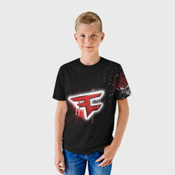 Детская футболка 3D Cs:go - FaZe clan Black collection - фото 2